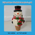 Cute ceramic wine stoppers with santa design for 2015 christmas decoration